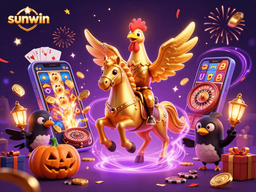 Experience the excitement at sunwin casino with golden rooster companions and vibrant slot games.