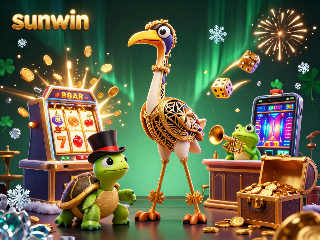 Win exciting jackpots at sunwin with our vibrant casino-themed character illustration.