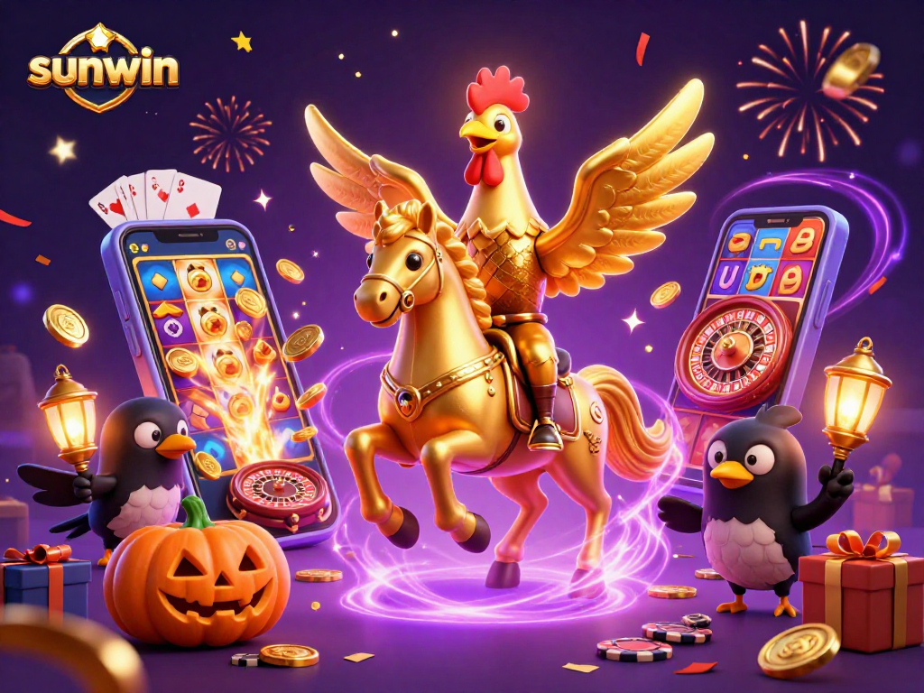 Experience the excitement at sunwin casino with golden rooster companions and vibrant slot games.