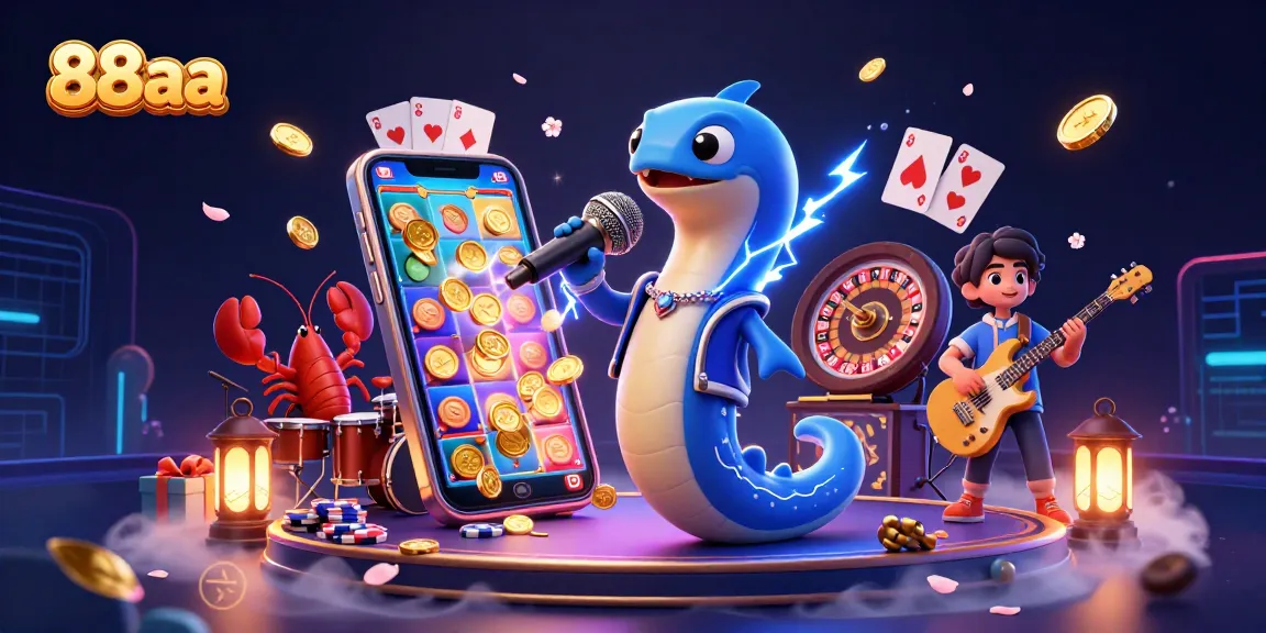 Experience thrilling 88aa casino action as an electric eel DJ energizes the underwater stage.