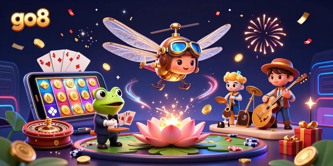 Experience thrilling games at go8 with a vibrant casino scene featuring engaging characters and dynamic gameplay.