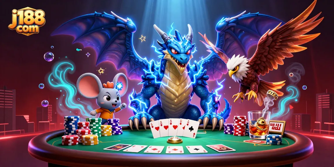 Engage with j188 com's vibrant online casino action showcasing thrilling poker scenes.