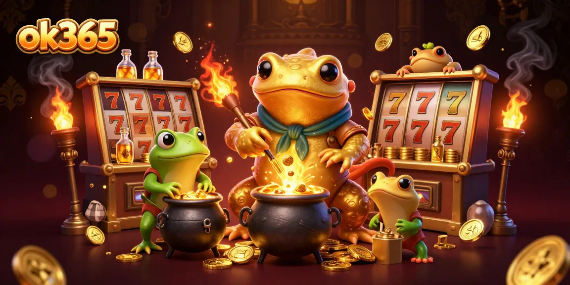Engage with thrilling gaming action at ok365 as a golden salamander alchemist transforms base metals into winning gold coins.