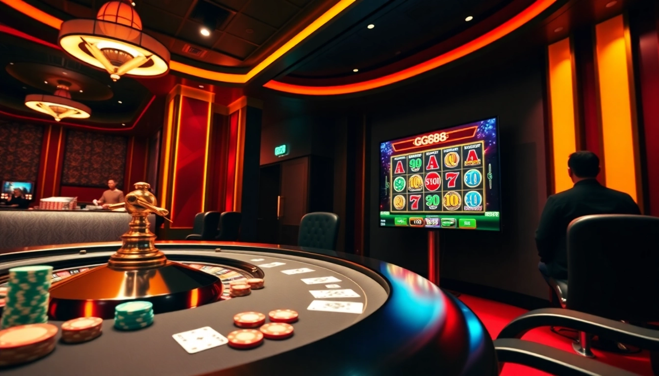 Experience the excitement of online gambling at https://gg88.ltd/ with vibrant casino tables and thrilling games.