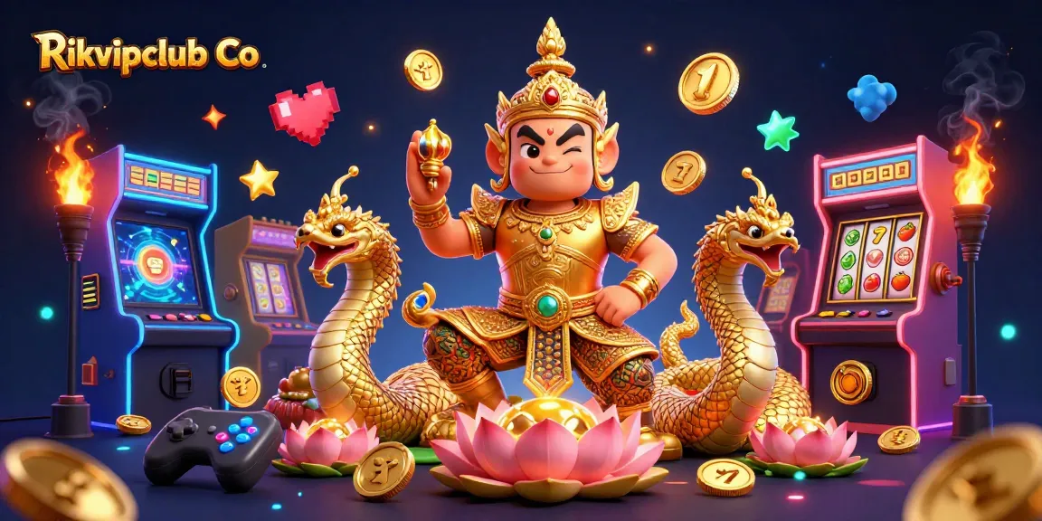 Play exciting games at Rikvipclub Co with vibrant casino elements and thrilling character action.