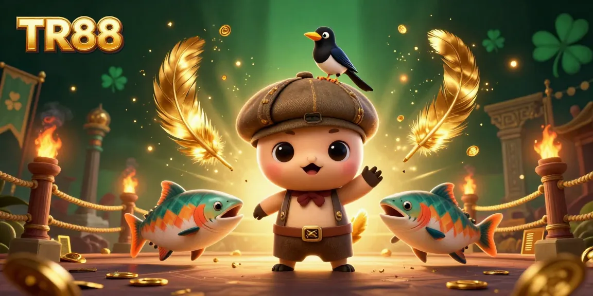 Experience thrilling wins at TR88 with cartoon characters in a vibrant casino setting.
