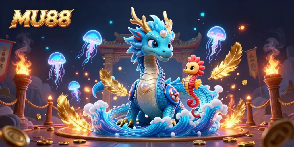 Win big at MU88's vibrant online casino with colorful dragons and dynamic gaming elements.