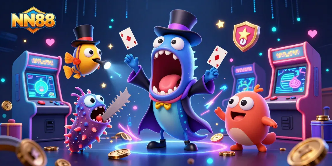 Capture thrilling moments with NN88 at the deep-sea casino featuring unique underwater characters.
